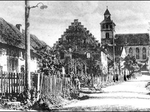Schwarz Weiß Bild von der Mühlenstraße