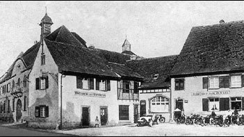 Schwarz Weiß Bild Gasthaus Ochsen